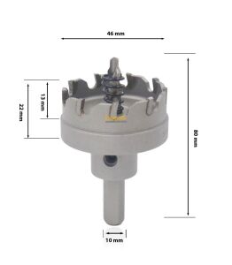3Keego 46 mm Elmas Uçlu Paslanmaz İçin Panç HF50
