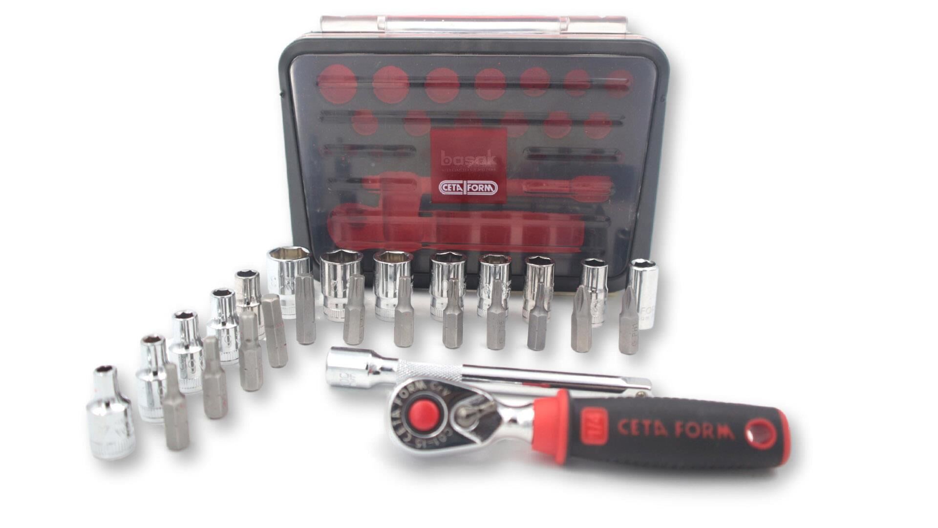 Ceta Form 4 - 13 mm 1/4” Lokma Takımı Kompak Kutulu 27 Parça C00-27PH5