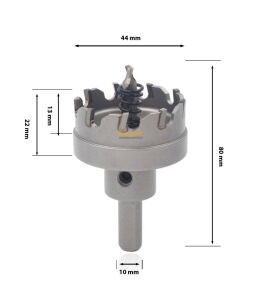 3Keego 44 mm Elmas Uçlu Paslanmaz İçin Panç HF50