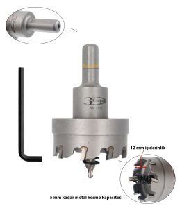 3Keego 44 mm Elmas Uçlu Paslanmaz İçin Panç HF50