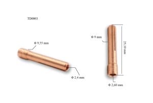 TD0003-24 2,4 mm Fındık Collet-Pens 13N23 Tig 9-20 Trafimet