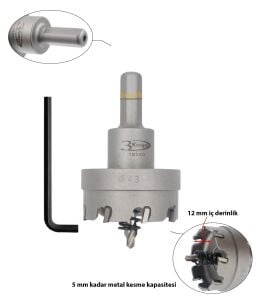 3Keego 43 mm Elmas Uçlu Paslanmaz İçin Panç HF50