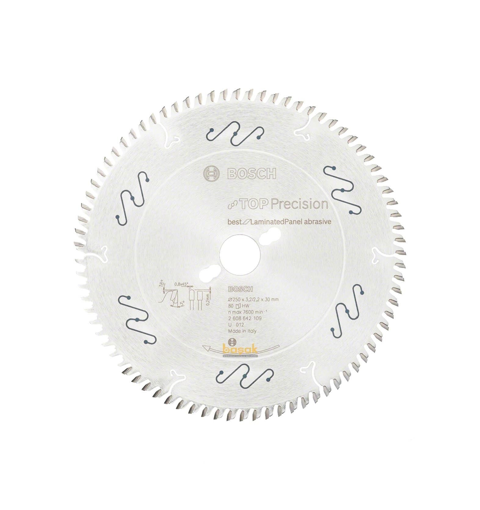 Bosch Best Ext. Sert Laminant Testere 250*30 mm 80 Diş 2608642109