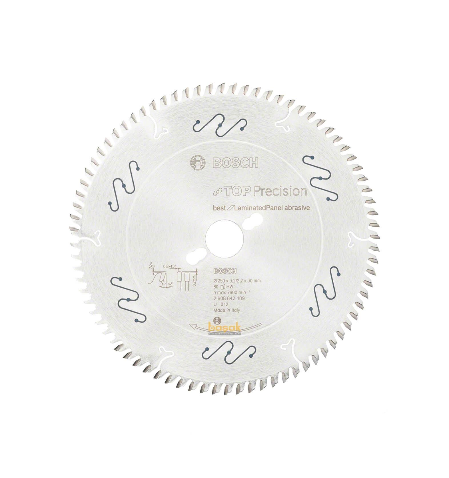 Bosch Best Ext. Sert Laminant Testere 250*30 mm 80 Diş 2608642109