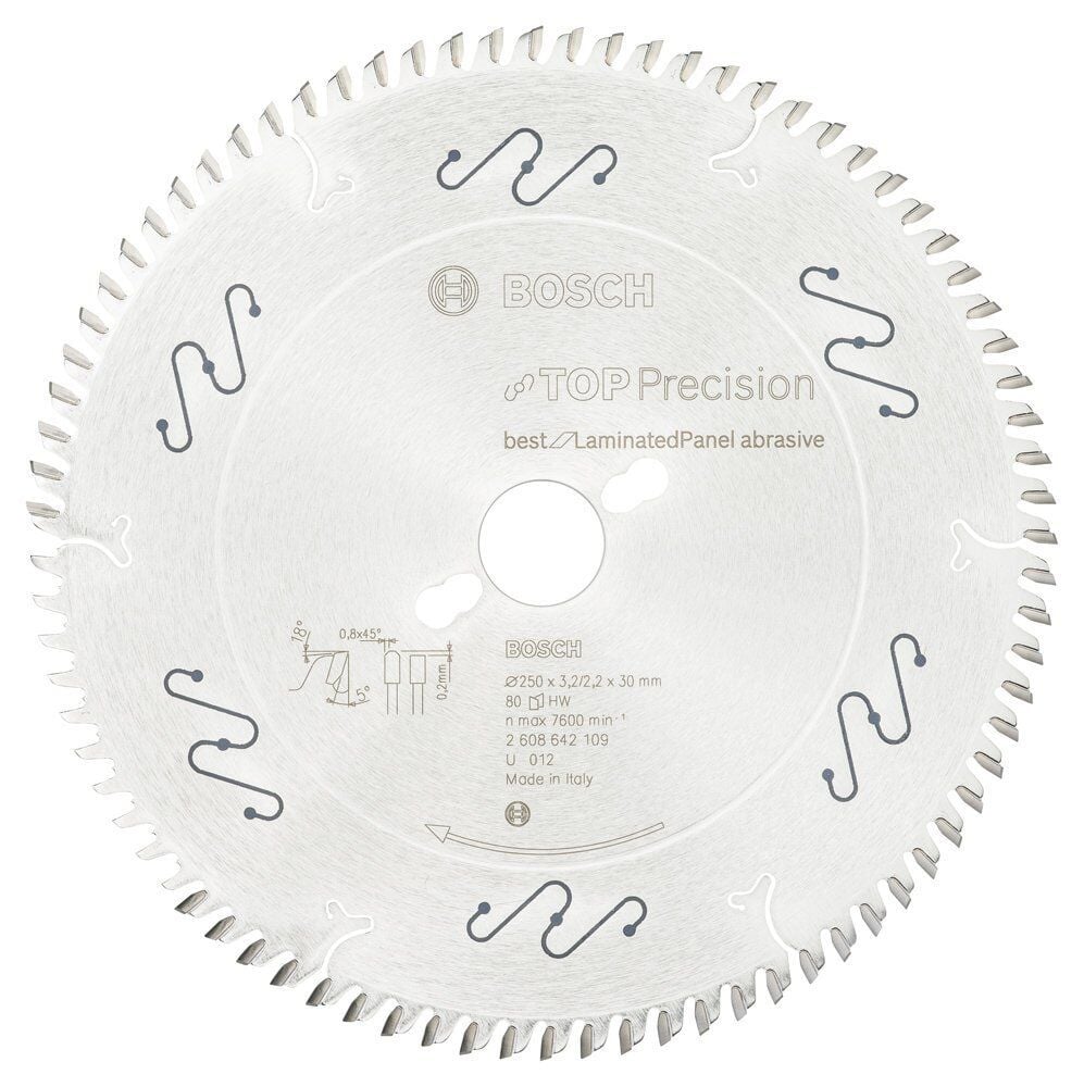 Bosch Best Ext. Sert Laminant Testere 250*30 mm 80 Diş 2608642109