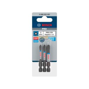 Bosch ImpactC Yıldız Bits Ucu PH1/2/3 50mm 3'lü 2608522491