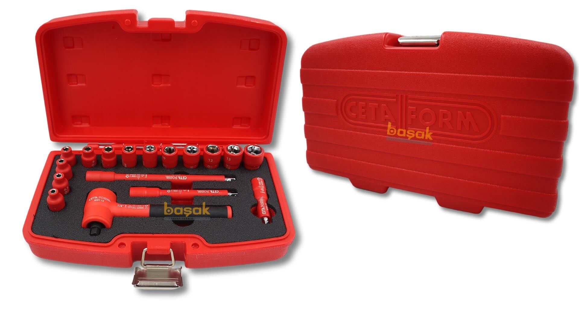 Ceta Form 1000V 1/4 İzoleli Lokma Takımı 17 Parça GC00-17PH2