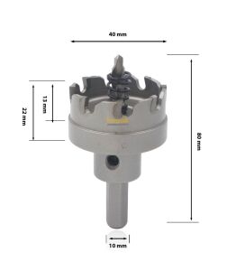 3Keego 40 mm Elmas Uçlu Paslanmaz İçin Panç HF50