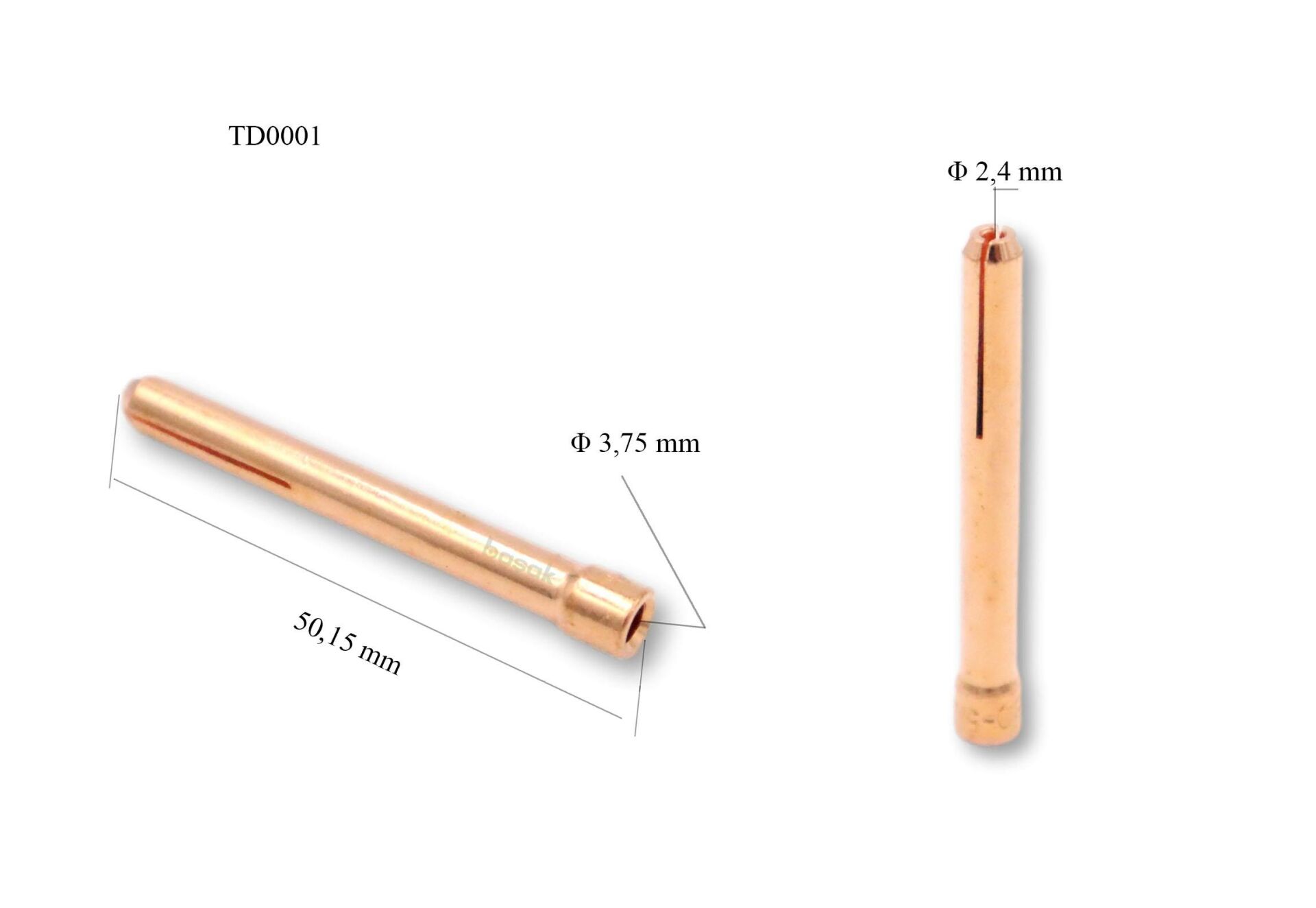 TD0001/24 2,4 mm Collet-Pens Tig 17-18-26 10N24 Trafimet