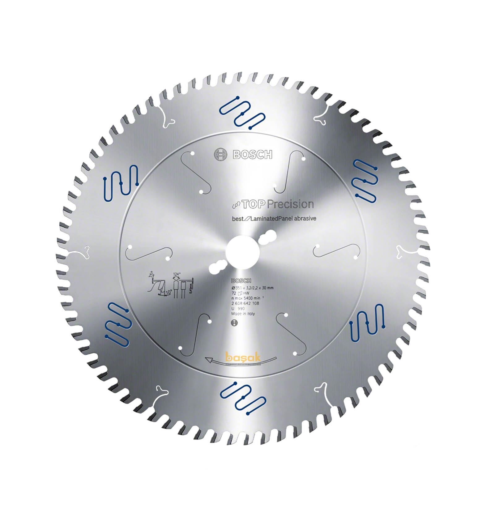 Bosch Best Laminant Testere 350*30 mm Cleanteq 72 Diş 2608642108