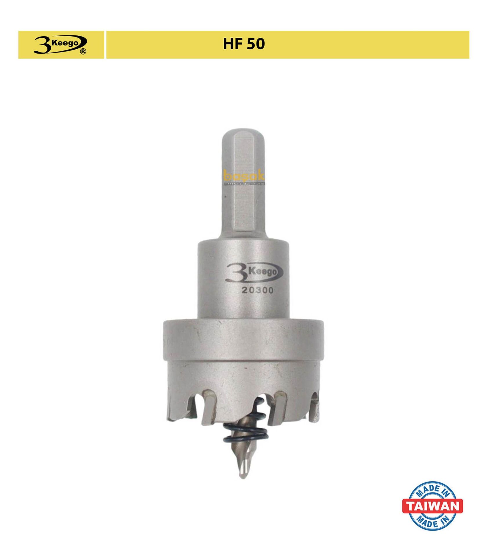 3Keego 37 mm Elmas Uçlu Paslanmaz İçin Panç HF50