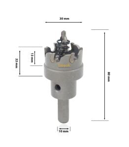 3Keego 30 mm Elmas Uçlu Paslanmaz İçin Panç HF50