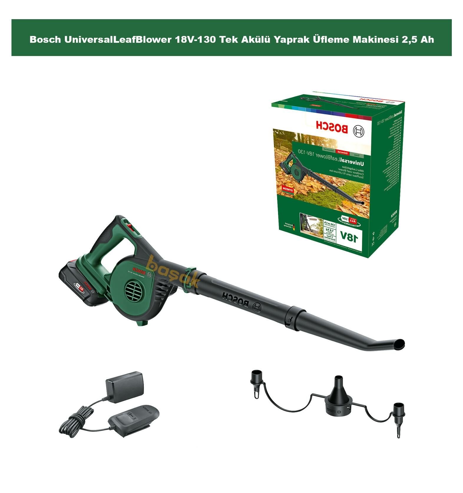 Bosch Universal LeafBlower 18V-130 1x2,5 Ah Akülü Yaprak Üfleme 06008A0600