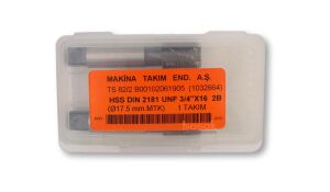 MTE UNF 3/4'' USA İnce Vidalı El Kılavuzu 2’li HSS DIN 2181