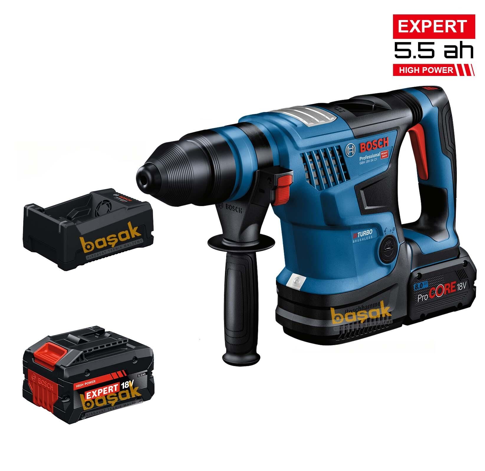 Bosch GBH 18V-34 CF 1x5,5 Ah Expert Akülü Sds-Plus Kırıcı Delici
