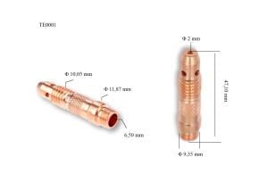 TE0001/20 2,0 mm Tig Collet Body-Süzgeç Trafimet