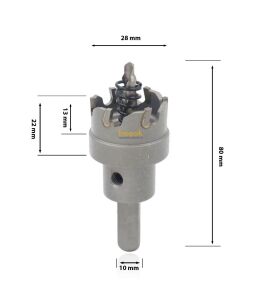 3Keego 28 mm Elmas Uçlu Paslanmaz İçin Panç HF50