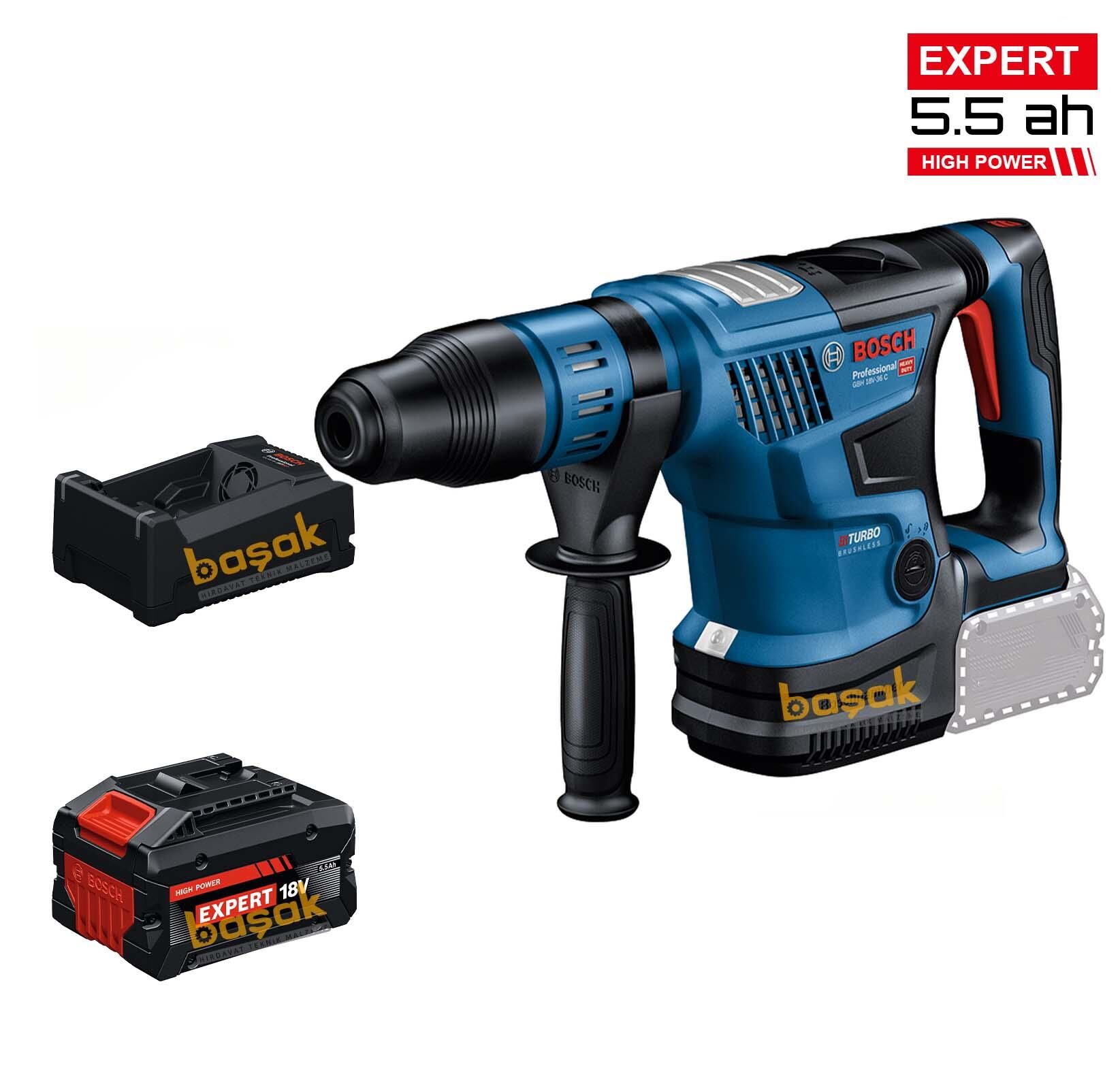 Bosch GBH 18V-36 C 1x5,5 Ah Expert Akülü Sds-Max Kırıcı-Delici Hilti