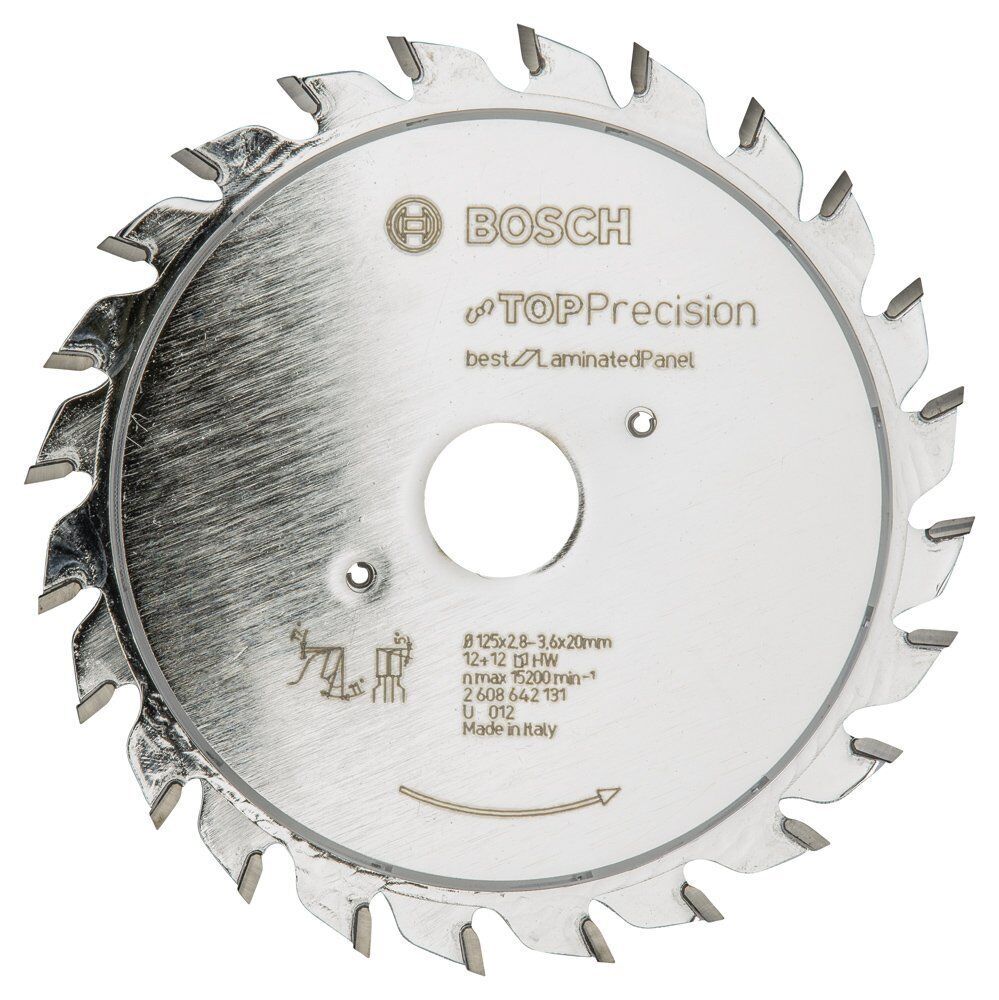 Bosch Best Laminant Testere 125*20 mm Proteqtion 12+12 Diş 2608642131