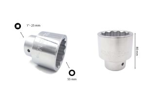 Ceta Form 55 mm 1” 12 Köşe Yıldız Lokma Anahtar C42-B55