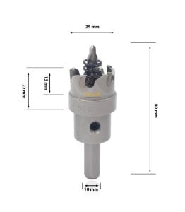 3Keego 25 mm Elmas Uçlu Paslanmaz İçin Panç HF50