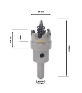3Keego 25 mm Elmas Uçlu Paslanmaz İçin Panç HF50