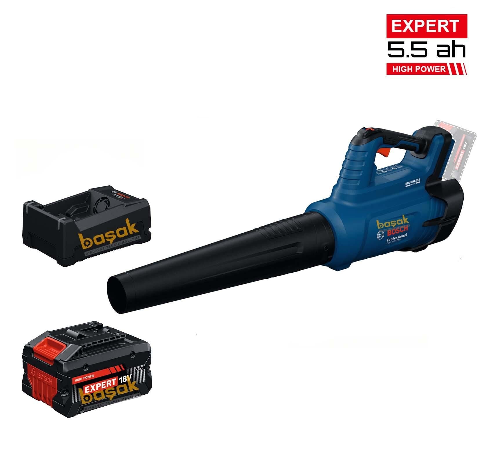 Bosch GBL 18V-750 1x5,5 Ah Expert Akülü Yaprak Üfleme