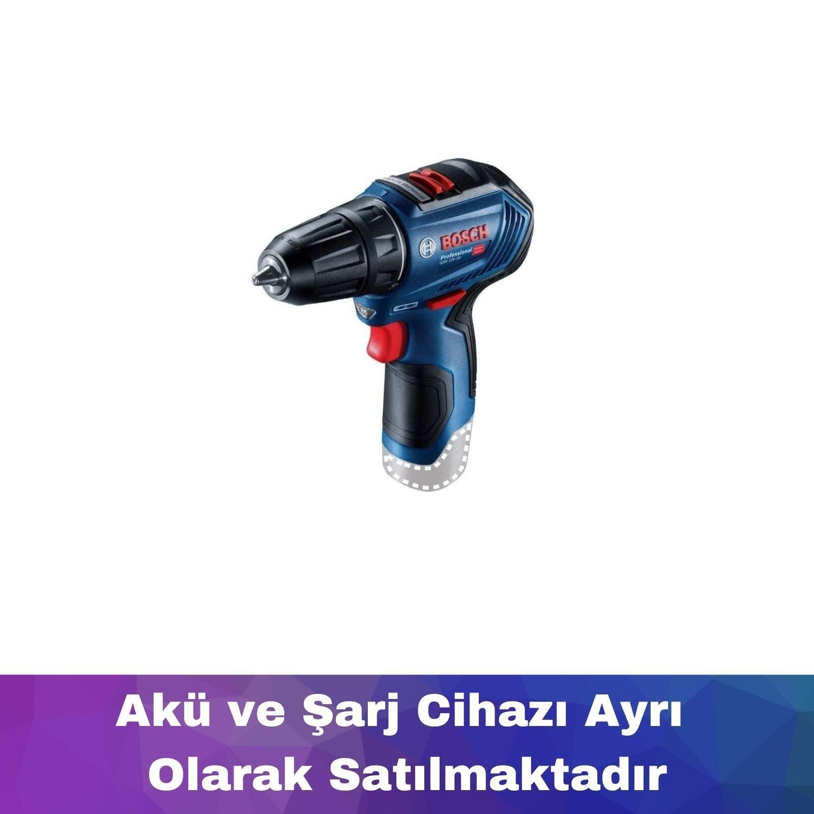 Bosch GSR 12V-30 (Akü ve Şarj Yoktur)  Vidalama Makinesi 06019G9002