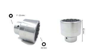 Ceta Form 60 mm 1” 12 Köşe Yıldız Lokma Anahtar C42-B60