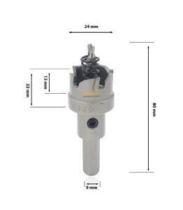 3Keego 24 mm Elmas Uçlu Paslanmaz İçin Panç HF50