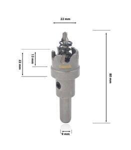 3Keego 22 mm Elmas Uçlu Paslanmaz İçin Panç HF50