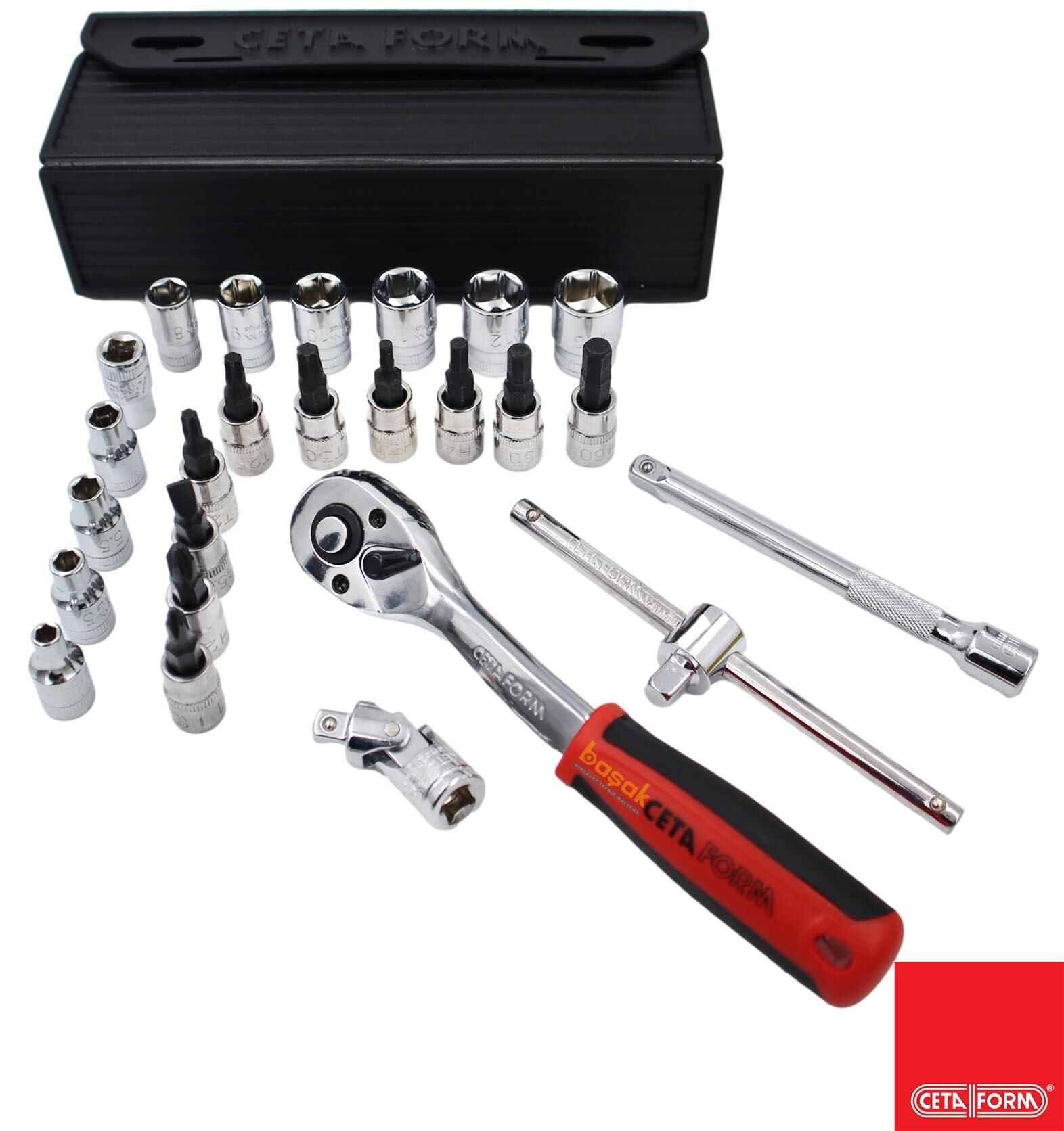 Ceta Form 4-13 mm 1/4” Lokma Takımı Pratik Çantalı 25 Parça C00-25RH4