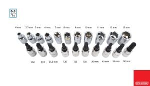 Ceta Form 4-13 mm 1/4” Lokma Takımı Pratik Çantalı 25 Parça C00-25RH4