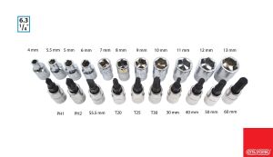 Ceta Form 4-13 mm 1/4” Lokma Takımı Pratik Çantalı 25 Parça C00-25RH4