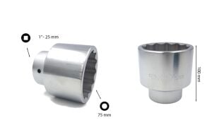 Ceta Form 75 mm 1” 12 Köşe Yıldız Lokma Anahtar C42-B75