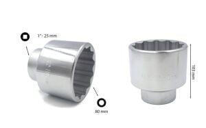 Ceta Form 80 mm 1” 12 Köşe Yıldız Lokma Anahtar C42-B80