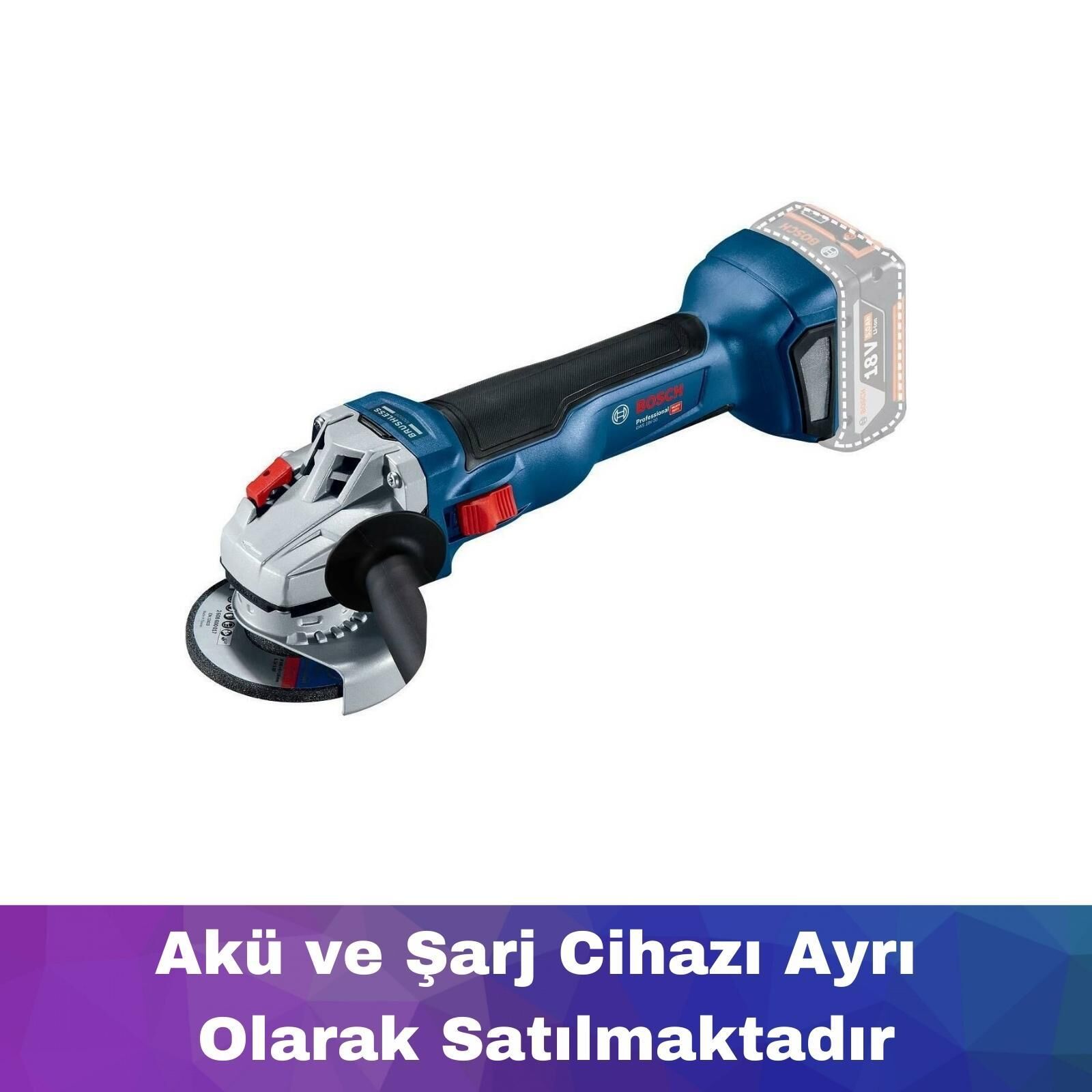 Bosch GWS 18V-10 (Akü ve Şarj Yoktur) Taşlama Makinesi 06019J4000
