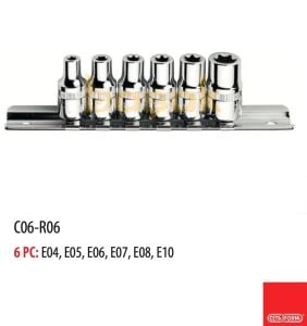 Ceta E4 - E10 Dişi Torx 1/4'' Lokma Takımı 6 Parça C06-R06