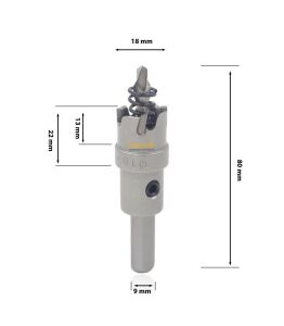 3Keego 18 mm Elmas Uçlu Paslanmaz İçin Panç HF50