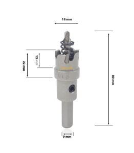 3Keego 18 mm Elmas Uçlu Paslanmaz İçin Panç HF50