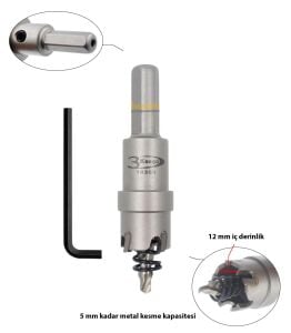 3Keego 17 mm Elmas Uçlu Paslanmaz İçin Panç HF50