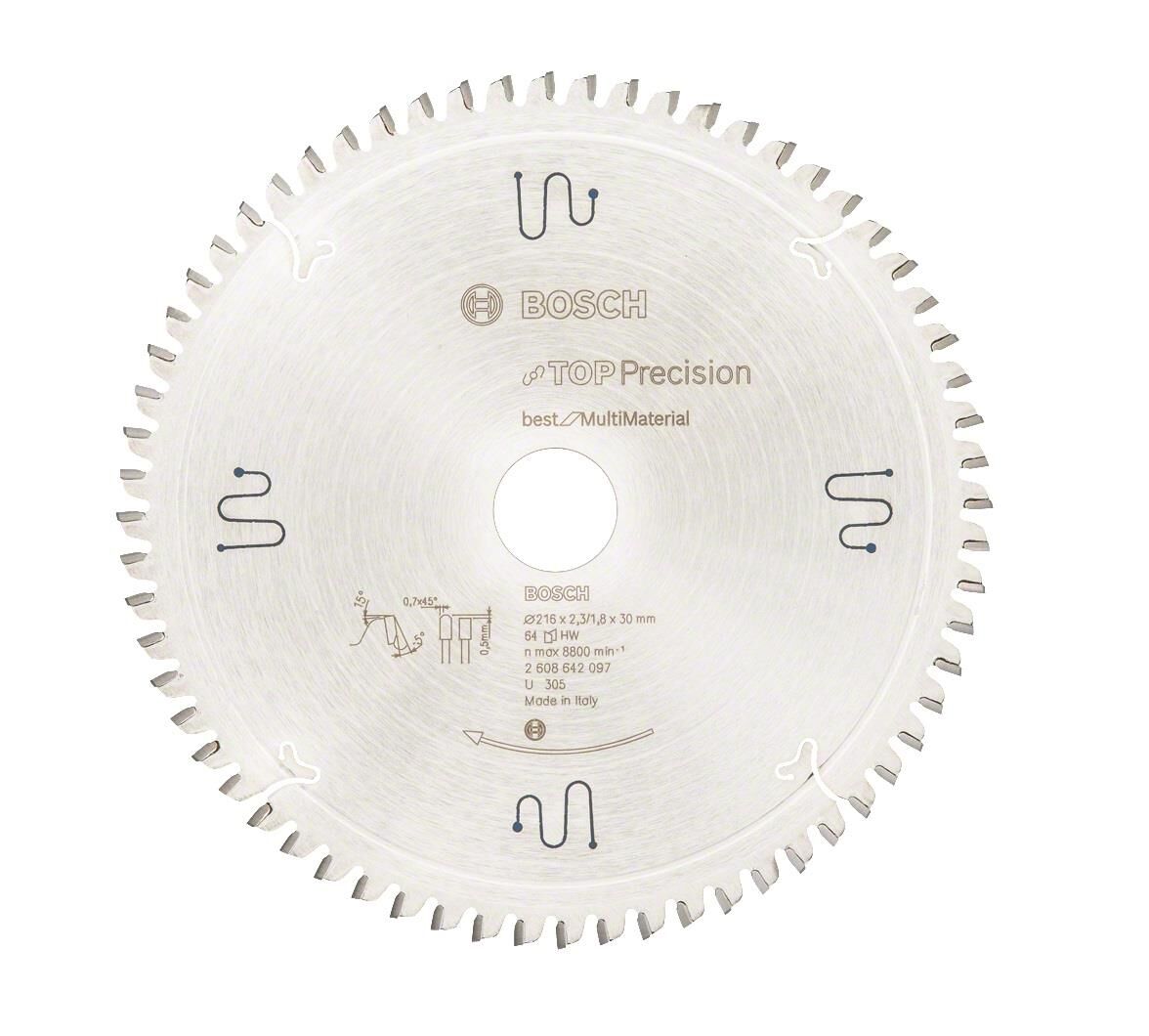 Bosch Farklı Malzeme Kesimi 216*30 mm 64 Diş Daire Testere 2608642097
