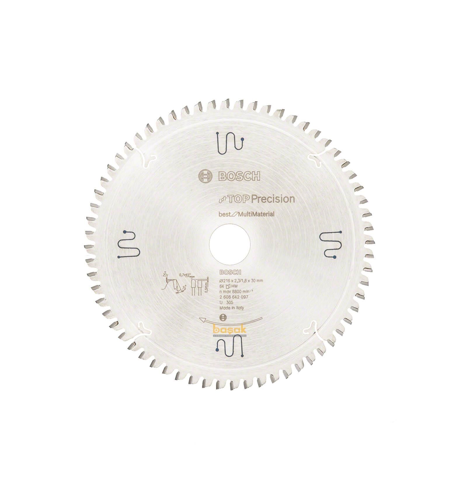 Bosch Farklı Malzeme Kesimi 216*30 mm 64 Diş Daire Testere 2608642097