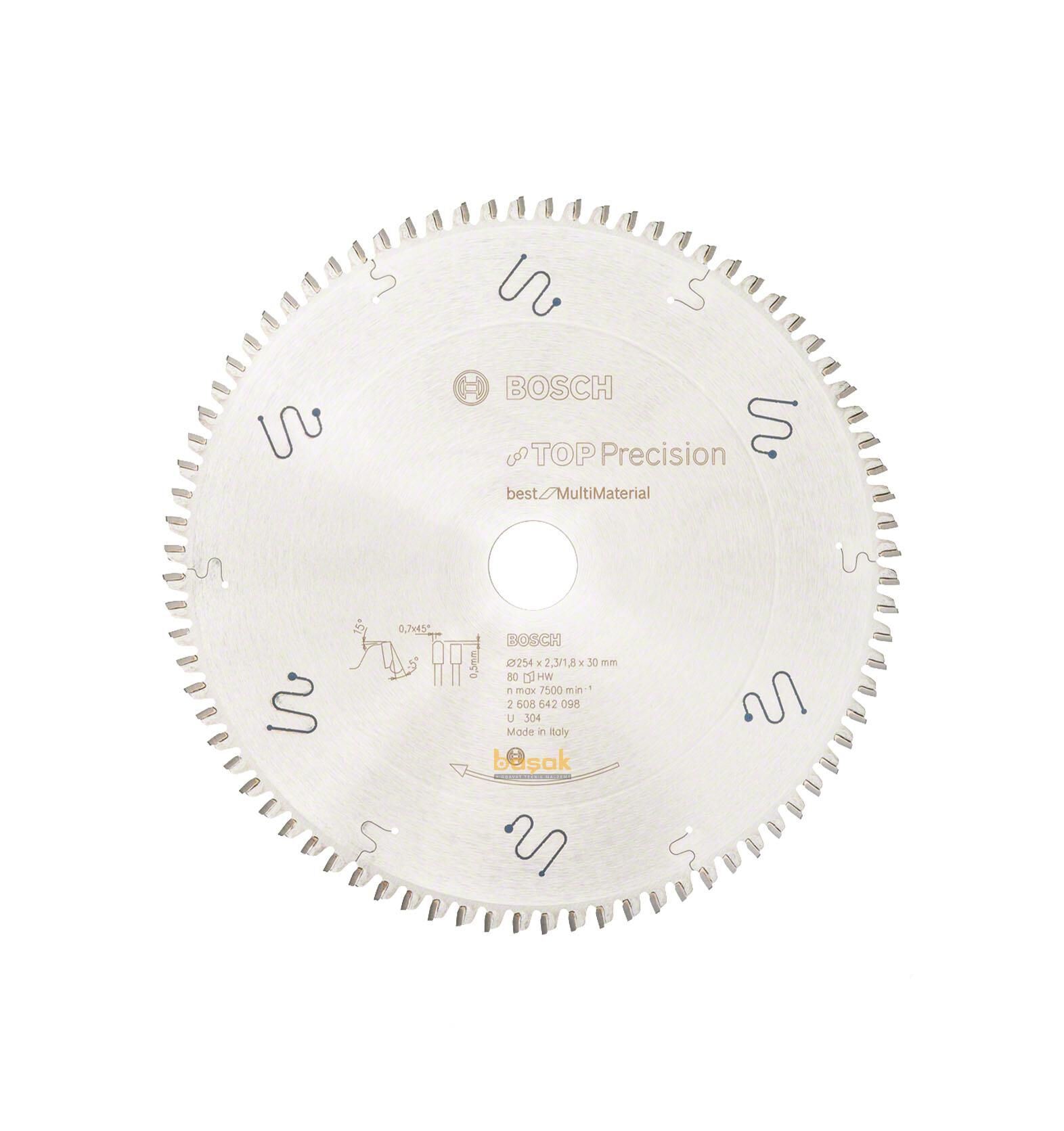 Bosch Farklı Malzeme Kesimi için Daire Testere 254*30 mm 80 Diş Best M.Material 2608642098