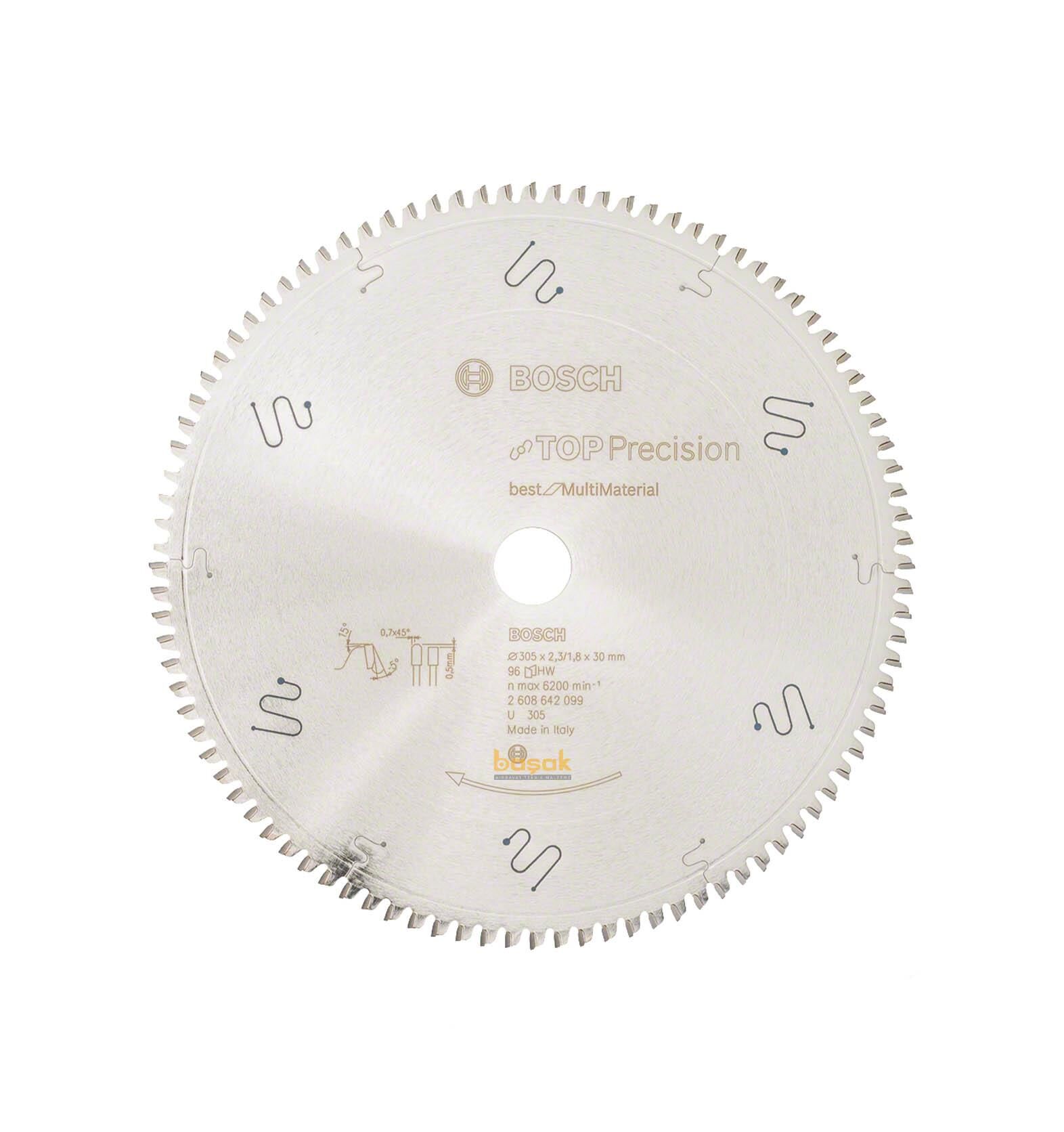 Bosch Ahşap Pvc Alüminyum Kesme Testeresi 305*30 mm 96 Diş Best M.Material 2608642099