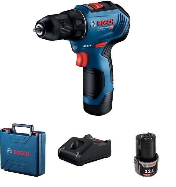 Bosch GSR 12V-30 12V Akülü Vidalama Makinesi 2x2 Ah 06019G9000