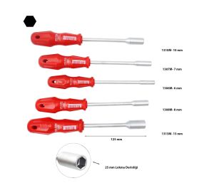 Ceta Form 6 - 13mm Lokma Tornavida Takımı  5 Parça 1300M/5ST1