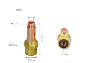 TE0006/32 3,2 mm Gaz Lens Collet Body-Pens Tutucu 45V27 Trafimet