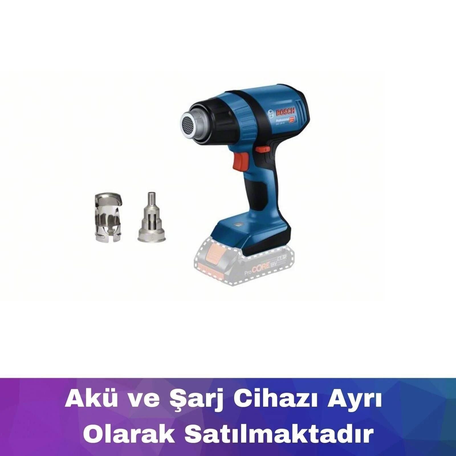 Bosch GHG 18V-50 Akülü Sıcak Hava Tabancası (Akü ve Şarj yoktur) 06012A6500