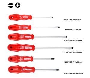 Ceta Form 4000M/6ST1 Düz Yıldız Tornavida Takımı 6 Parça